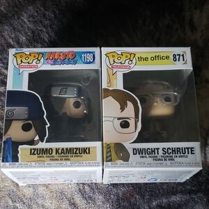 Lot 2 Funko Pop Figures Naruto Shipudden Izumo Kamizuki The Office Dave Schrute